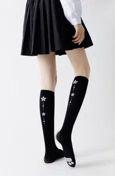 Модные Милые носки в японском стиле, Носки с кошачьей лапой, женские колготки, носки для телят, белые чулки  5