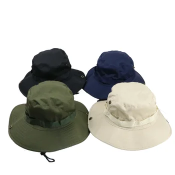 Мужские уличные шляпы Boonie с широкими полями, солнцезащитные шляпы, мужские ветрозащитные шляпы для альпинизма, путешествий по джунглям.  5