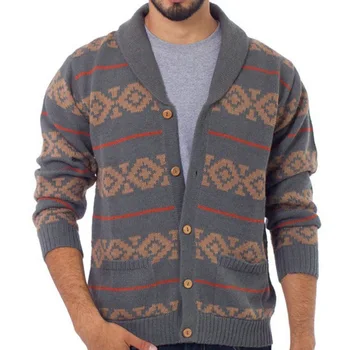 Мужской свитер, кардиган, осень и зима, новое качество, уникальный модный повседневный свитер большого размера с принтом  10