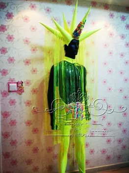 Мужской флуоресцентный костюм DS GOGO dancer для тематической вечеринки  5