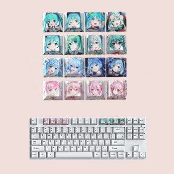 Мультяшная девушка из аниме Хацунэ Мику, механическая клавиатура, двухмерные аниме, высококачественные креативные аксессуары высокого класса  4