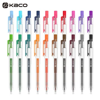 Набор гелевых ручек Kaco 20/10 Цветные студенческие школьные ручки 0,5 мм с цветными чернилами для рисования, письма, канцелярских принадлежностей для офиса и бизнеса  4