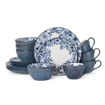 Набор посуды Gabriela Blue Stoneware из 16 предметов  5