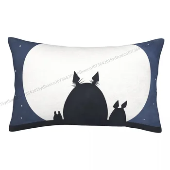 Наволочка с принтом Dreams Studio Ghibli, рюкзак с аниме Тоторо, Чехлы для подушек, Моющаяся наволочка для домашнего декора.  10