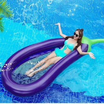 Надувной баклажан Надувной поплавок для бассейна поплавок для взрослых трубчатый плот детское кольцо для плавания Летняя водная игрушка  5