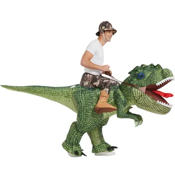 Надувной костюм динозавра для верховой езды T Rex Air Blow up Costumes Забавный праздничный костюм на Хэллоуин для взрослых  0