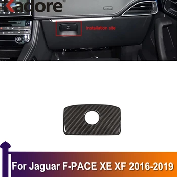 Накладка на дверную ручку шкафчика для перчаток для Jaguar F-PACE XE XF 2016 2017 2018 2019, Аксессуары для интерьера, украшение  4