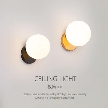 Настенный светильник для спальни, скандинавский фон для гостиной, настенный светильник, простая современная индивидуальность, креативная лампа для прихожей отеля, Прикроватная лампа  4