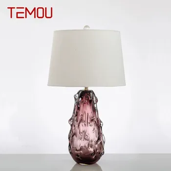 Настольная лампа TEMOU Nordic Glaze, современное искусство, гостиная, спальня, кабинет, отель, светодиодная индивидуальность, оригинальность, настольная лампа  5