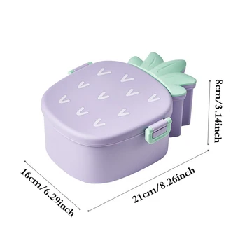 Новая коробка конфет в стиле ананаса для детей, милая коробка для хранения закусок с расколотыми орехами, переносная коробка для еды с крышкой  5