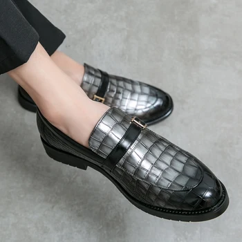 новая мода 2023 года, модельные туфли Four seasons, мужская рабочая обувь, банкетная обувь  5