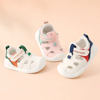 Новая мода 2023 года, Мягкий дизайн, Летняя обувь для новорожденных мальчиков, Функциональная обувь для первых ходунков, Дышащие Сандалии для маленьких девочек  5