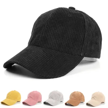 Новая модная вельветовая бейсболка Для женщин, мужчин, Весна-лето, солнцезащитная шляпа с вышивкой, Уличные спортивные солнцезащитные кепки в стиле хип-хоп, Регулируемые солнцезащитные кепки  5