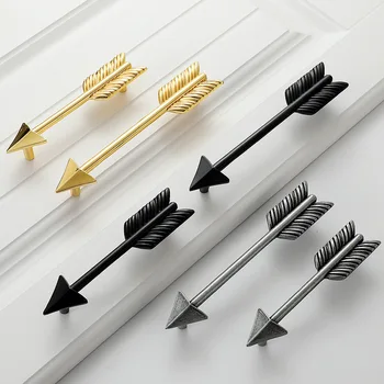 Новая ручка ящика кухонного шкафа American Arrow из цинкового сплава, Креативные ручки ящиков шкафа для спальни, Мебельные ручки, фурнитура  5