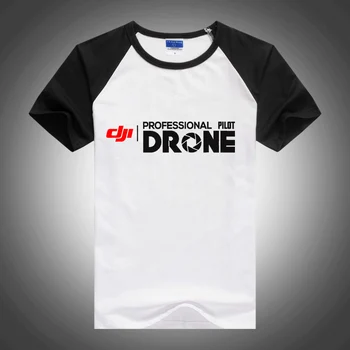 Новая футболка с принтом Dji Professional Pilot Drone, летняя хлопковая мужская футболка Реглан с коротким рукавом и круглым вырезом, уличная одежда, топы  5