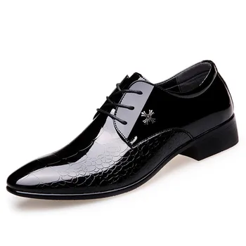 Новейшие итальянские мужские туфли-оксфорды, роскошные свадебные туфли из лакированной кожи, модельные туфли с острым носком, классические дерби, большие размеры 38-48  3