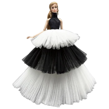 Новое высококачественное свадебное платье 1x, белое кружевное платье, юбка принцессы для вечеринки, одежда для куклы Барби, Аксессуары  10