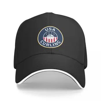 Новые значки США для керлинга Бейсболка Модная пляжная кепка для регби Элегантные женские шляпы мужские  0