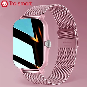 Новые Квадратные Смарт-Часы Для Женщин Мужчин Smartwatch Dial Call BT Music Смарт-Часы Для Android IOS Фитнес-Трекер Бренда Trosmart  5