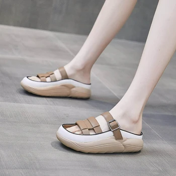 Новые летние сандалии 2023 года, Женская повседневная пляжная обувь в стиле ретро  5