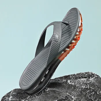 Новые тапочки на воздушной подушке для полных ладоней, спортивные сандалии на открытом воздухе, мягкие быстросохнущие пляжные шлепанцы оригинального дизайна, мужская летняя обувь  5