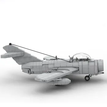НОВЫЙ 455ШТ WW2 Военный MOC МиГ-15 модель самолета DIY творческие идеи высокотехнологичная Детская Игрушка Подарок на день рождения Истребитель Блоки  5