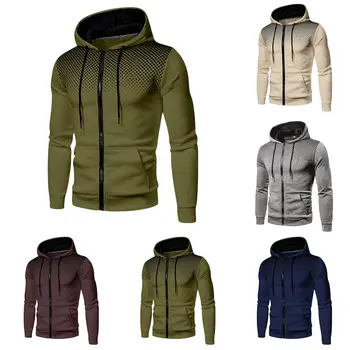Новый свитер для мужчин, для отдыха, спорта, фитнеса, мужская рубашка на молнии, осенне-зимний свитер, мужское пальто  0