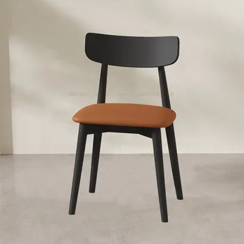 Обеденный стул из массива дерева в кремовом стиле, Кухонный Современный Роскошный Домашний стул, Современный Простой стул для отдыха со спинкой, Мебель Cadeiras WKDC  5