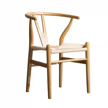 Обеденный стул из ротанга в скандинавском стиле, Y-образный стул, Домашний стул для чайной комнаты в семье, стул со спинкой, Современное Креативное кресло  10