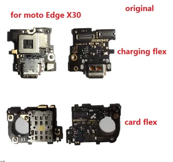 Оригинальный Микрофон USB Зарядный Порт Зарядная Плата Для Moto Edge X30 XT2201-2 Штекер Микрофона Гибкий Кабель Замена Пластины  5