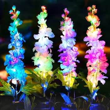 Открытый солнечный гиацинт цветок лампы моделирование цветок лампы земля вставлена двор декоративный светильник  5