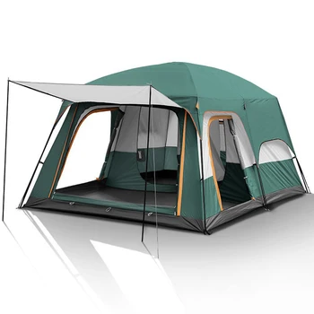 Палатка для кемпинга на открытом воздухе на 8-12 человек, Водонепроницаемая палатка, Переносная Непромокаемая, защищенная от солнца палатка, Рыбалка, пешие прогулки, Укрытие от солнца  5