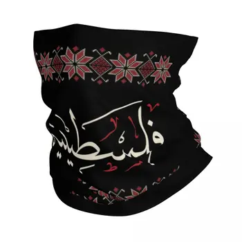 Палестинская арабская каллиграфия С вышивкой Tatreez Защитный чехол для банданы и шарфа Геометрическая текстура Головной убор Трубка Балаклава  5