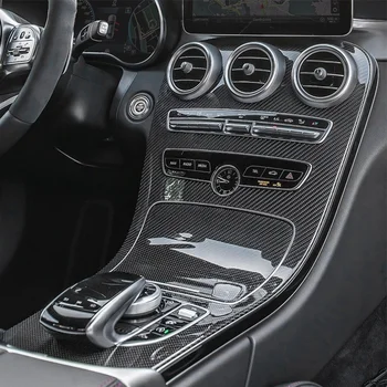 Панель Управления из Настоящего Углеродного Волокна для 2015 + Mercedes Benz W205 Amg Coupe / Внутренняя Отделка C63 Аксессуары Mercedes C Class X253 Glc  3