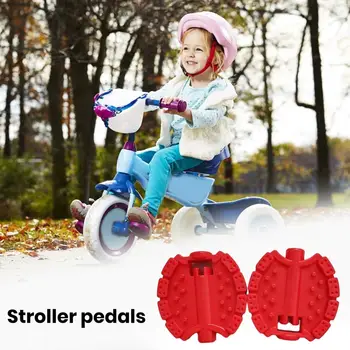 Педаль для детской коляски, Прочная Педаль для коляски, Красочная пластиковая Педаль, Аксессуары для велосипедов для детей, Трехколесный велосипед, детская коляска  5