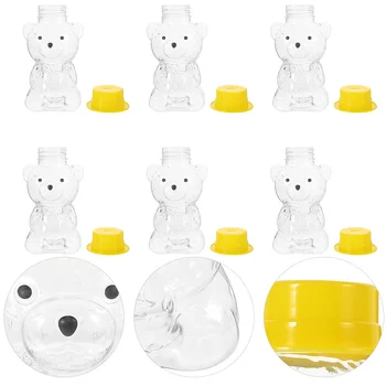 Пластиковая бутылка для чая с молоком Honey Bear Прозрачные Питьевые Маленькие Бутылки для воды Многоразового использования Waterbottle  5