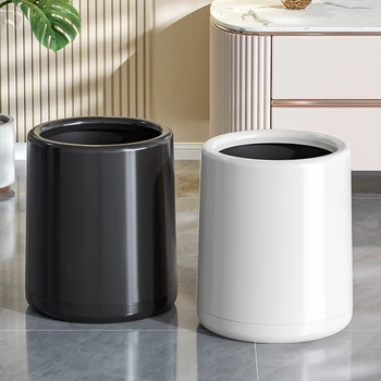 Пластиковое Креативное Скандинавское мусорное ведро для гостиной, Простое круглое мусорное ведро, Инструменты для уборки кухни, Мусорное ведро для ванной комнаты, товары для дома  5