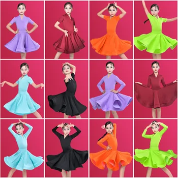 Платье для Латиноамериканских танцев для Бальных Танцев, Большая юбка, Костюм Ча-Ча-Ча для Девочки, Платье с бахромой для Фламенго, Танго, Профессиональный Танцевальный костюм  4