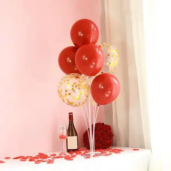 Подставка для свадебных шаров, стабильное основание, комплект подставок для воздушных шаров для душа ребенка, свадьбы, Дня рождения, Простая сборка, опорный стержень дисплея  5