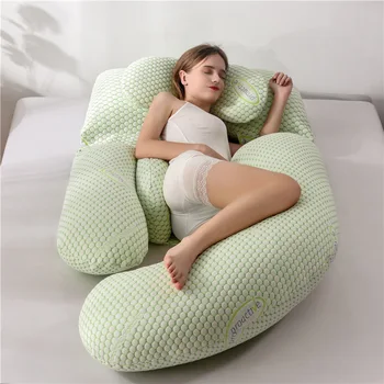 Подушка для сна для беременных, мягкая и дышащая, поддерживающая все тело для беременных женщин и кормящих мам  5