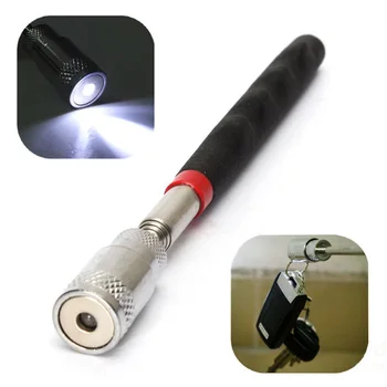 Портативная магнитная телескопическая ручка, Выдвижная Телескопическая Гибкая светодиодная лампа, звукосниматель, Магнитный стержень, фонарик  5