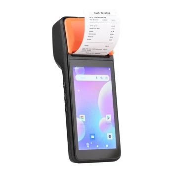 Портативный 3G POS-чековый принтер H5 Android 8.1 1D/ 2D Сканер штрих-кода PDA Терминал WiFi BT NFC 5.0-дюймовый Сенсорный экран 58 мм Печати  5