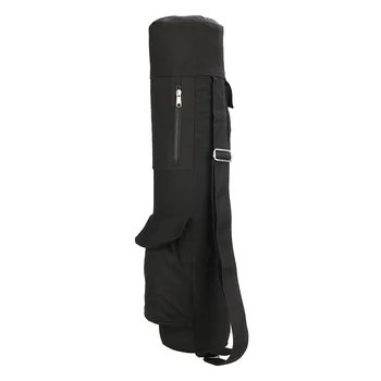 Портативный Многофункциональный холщовый коврик для йоги, сумка для хранения, Черный женский спортивный рюкзак для йоги для фитнеса большой емкости  5