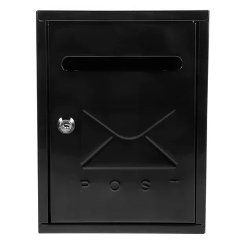 Почтовый ящик с замком, запирающим Непромокаемое письмо из листового железа, Винтажный офис, домашний декор на открытом воздухе  0