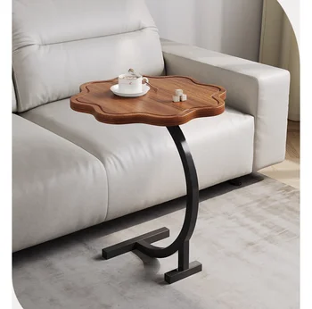 Приставной столик для дивана, чайный столик Home cloud, прикроватная тумбочка, мини-журнальный столик, стеллаж для хранения, Простой круглый стол, мебель для гостиной  3