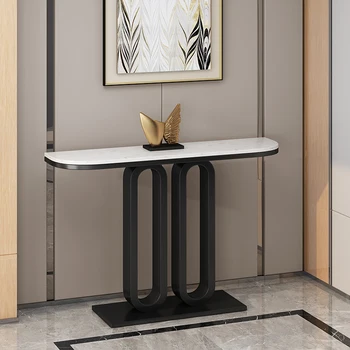 Простой консольный столик из кованого железа, мебель для гостиной У стены, стол для прихожих, столы для оформления вестибюля отеля, коридора  5
