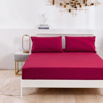 Простынный наматрасник Queen King Size с эластичной резинкой, роскошные высококачественные постельные принадлежности  10
