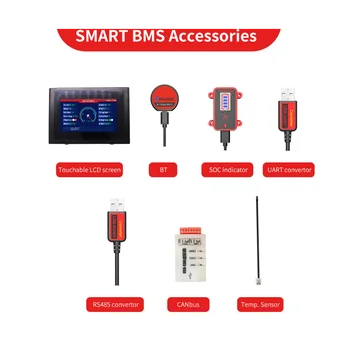 Протокол связи BMS USB-UART с ПК для Литий-ионного аккумулятора LiFePO4 NCM LTO от 4S до 32S с кабелем Daly Smart BMS UART  5
