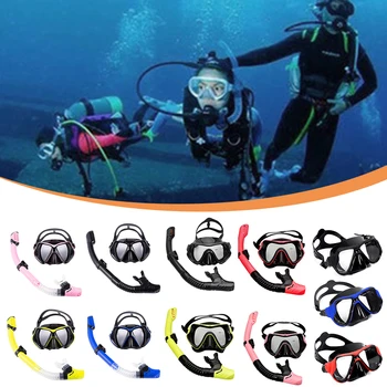 Профессиональная маска для подводного плавания с трубкой, Очки для подводного плавания, Набор трубок для подводного плавания, Маска для подводного плавания для взрослых, унисекс, Маска для подводного плавания  5