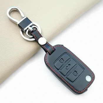 Прочный Кожаный Автомобильный Дистанционный Ключ С Полным Покрытием Case Shell Для Changan CS75 Eado CS35 Raeton CS15 V3 V5 V7 3 Кнопки Держатель Аксессуары  0